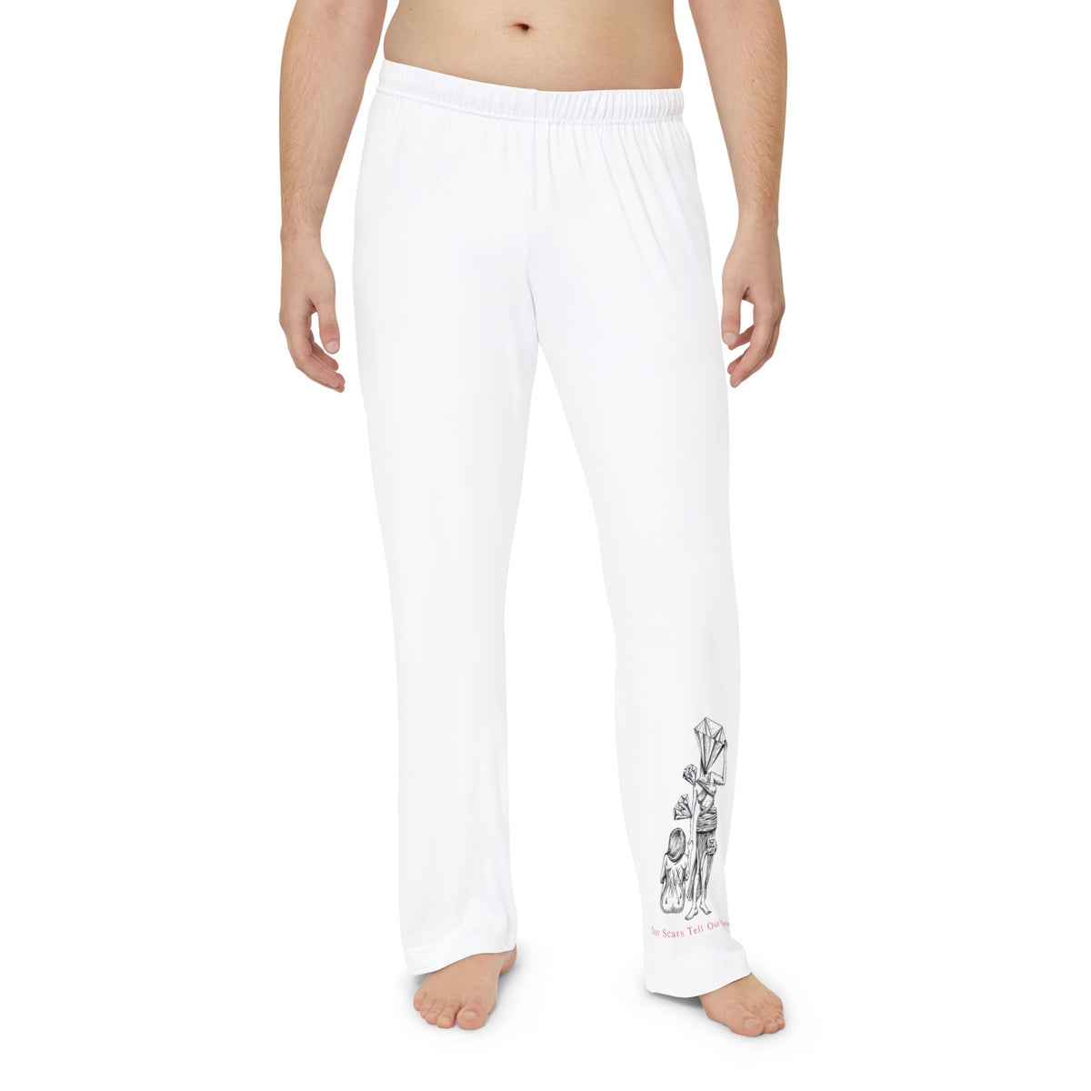 Diamond in the Rough-B&W Sketch Men's Pajama Pants