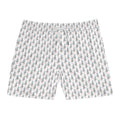 Diamond in the Rough- White Men's Mid-Length Swim Shorts