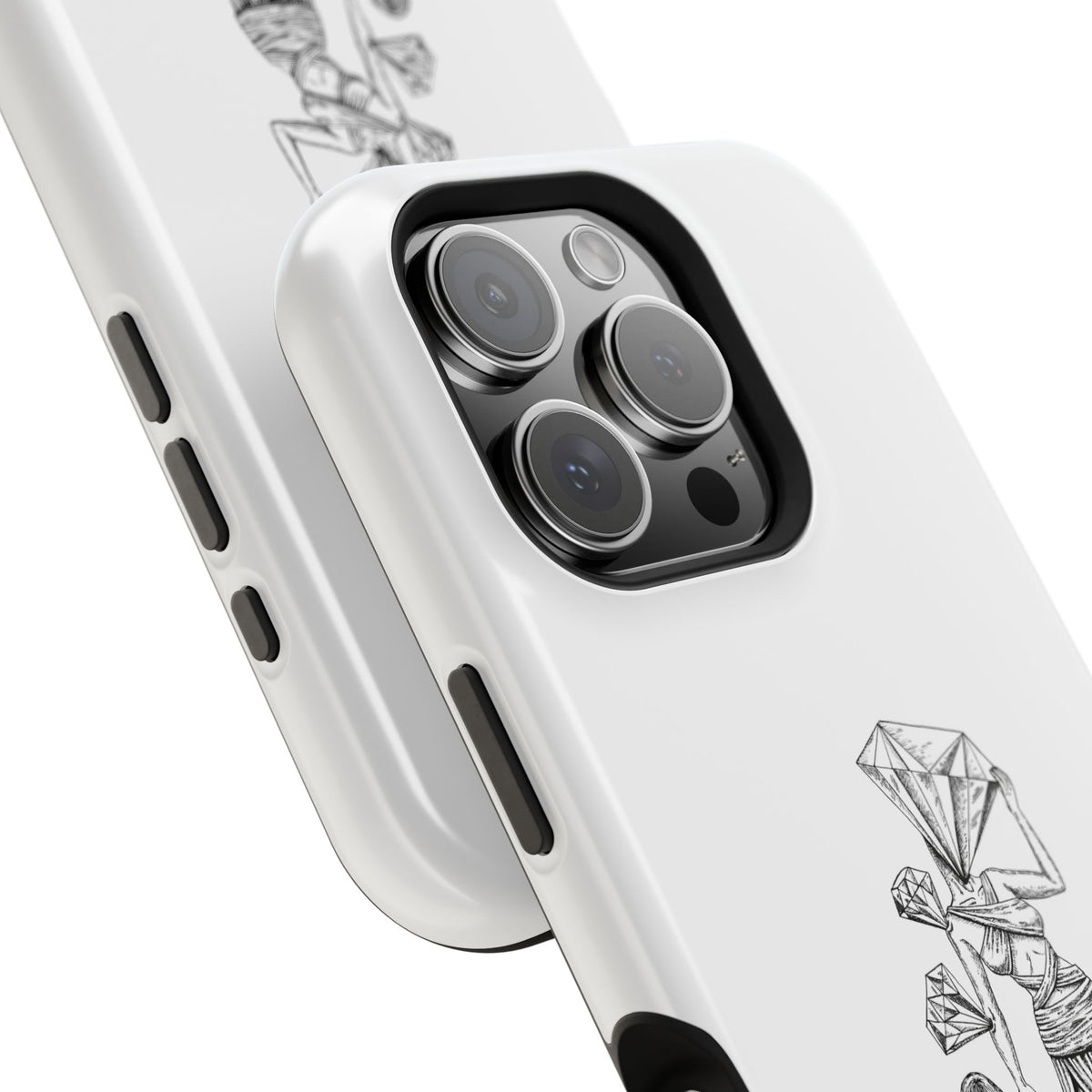 Diamond in the Rough (B&W) Impact-Resistant Cases