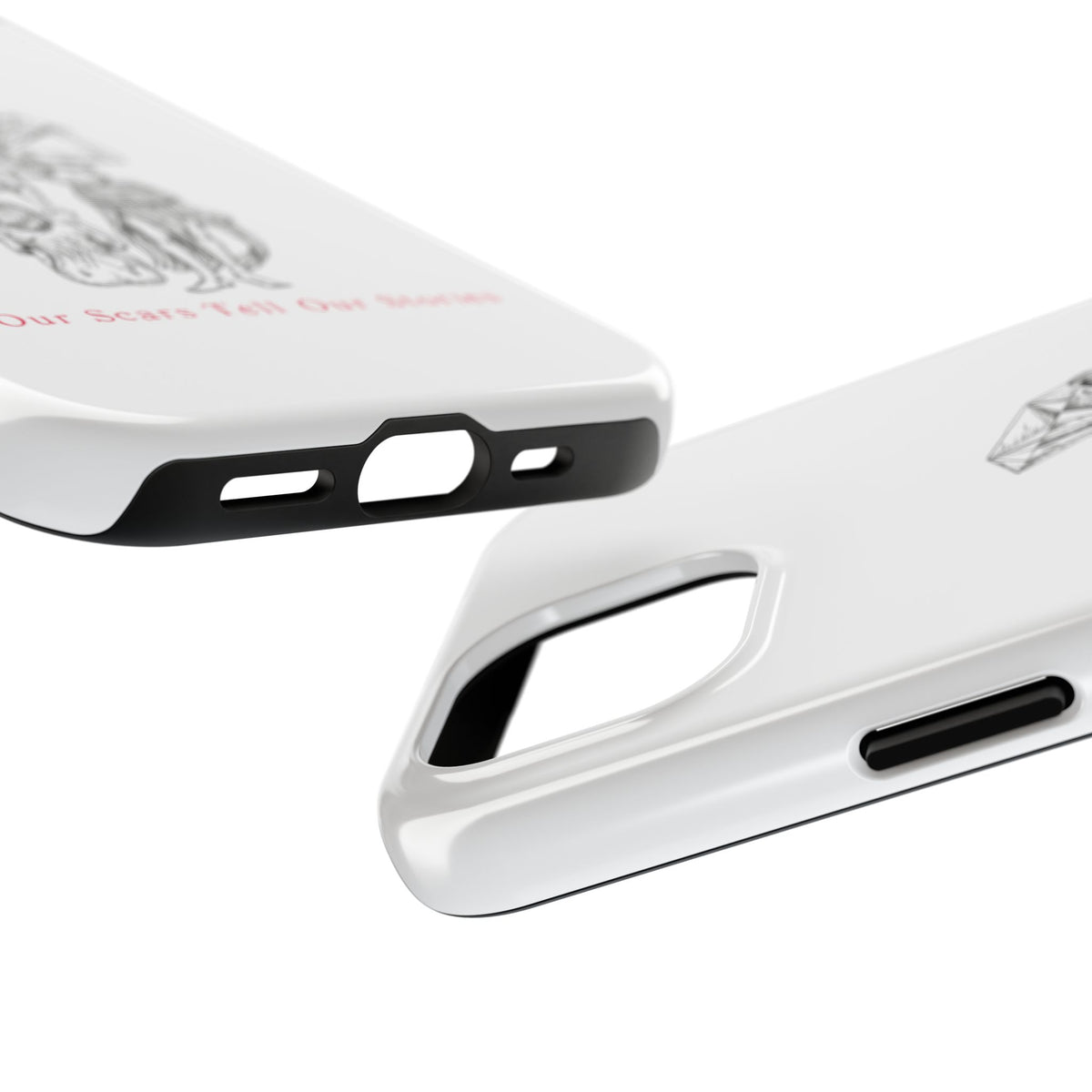 Diamond in the Rough( B&W) Sketch Tough Phone Cases