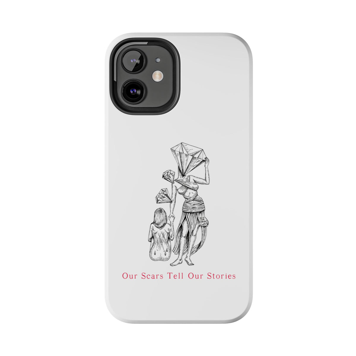 Diamond in the Rough( B&W) Sketch Tough Phone Cases