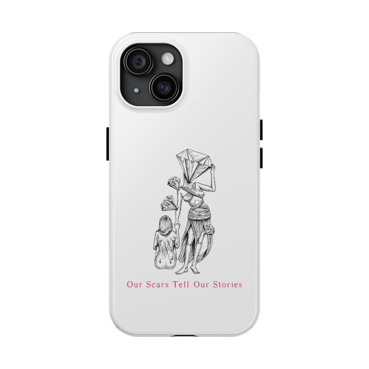 Diamond in the Rough( B&W) Sketch Tough Phone Cases