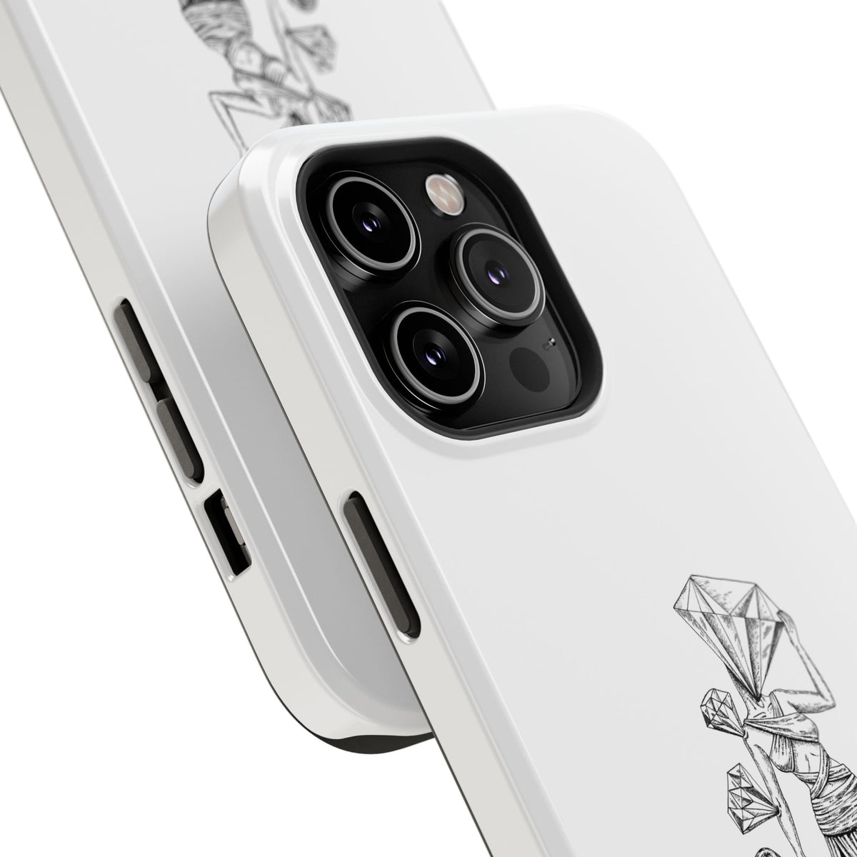 Diamond in the Rough (B&W) Impact-Resistant Cases