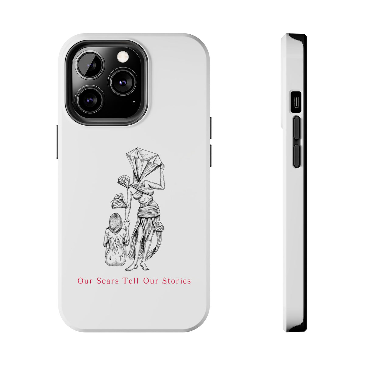 Diamond in the Rough( B&W) Sketch Tough Phone Cases