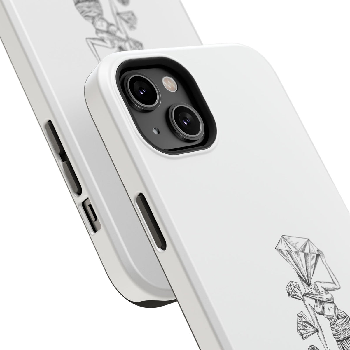Diamond in the Rough (B&W) Impact-Resistant Cases