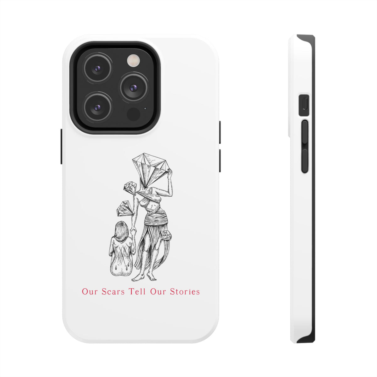Diamond in the Rough( B&W) Sketch Tough Phone Cases