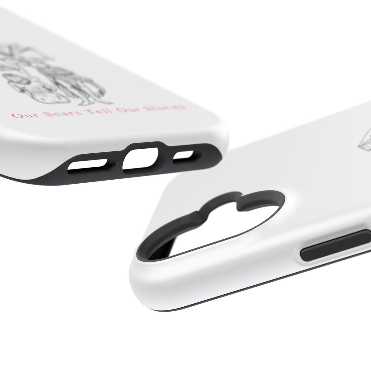 Diamond in the Rough (B&W) Impact-Resistant Cases