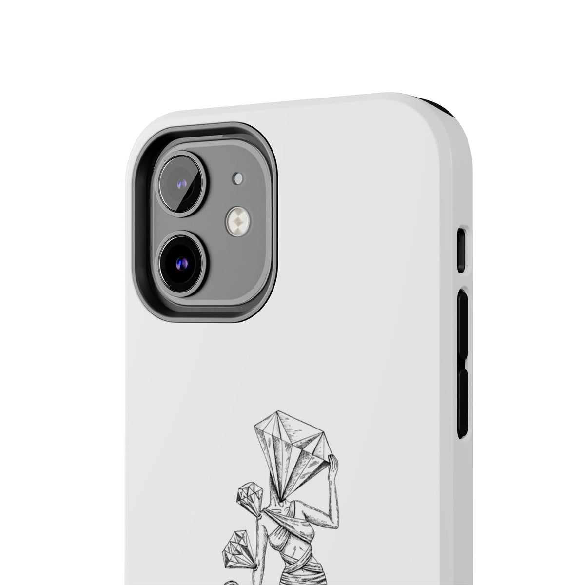 Diamond in the Rough( B&W) Sketch Tough Phone Cases