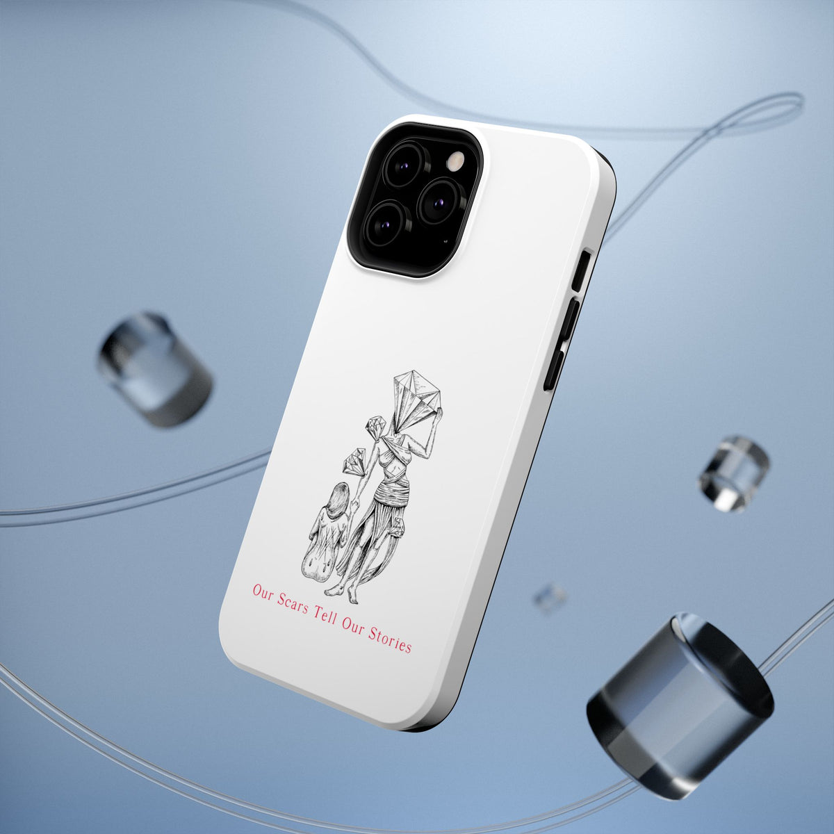 Diamond in the Rough (B&W) Impact-Resistant Cases
