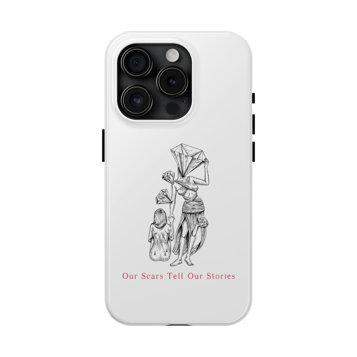 Diamond in the Rough( B&W) Sketch Tough Phone Cases