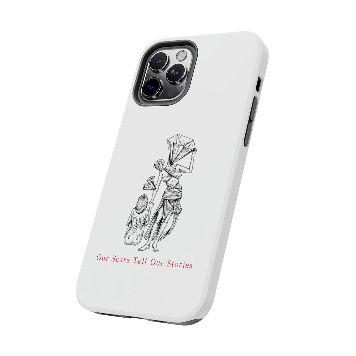 Diamond in the Rough( B&W) Sketch Tough Phone Cases