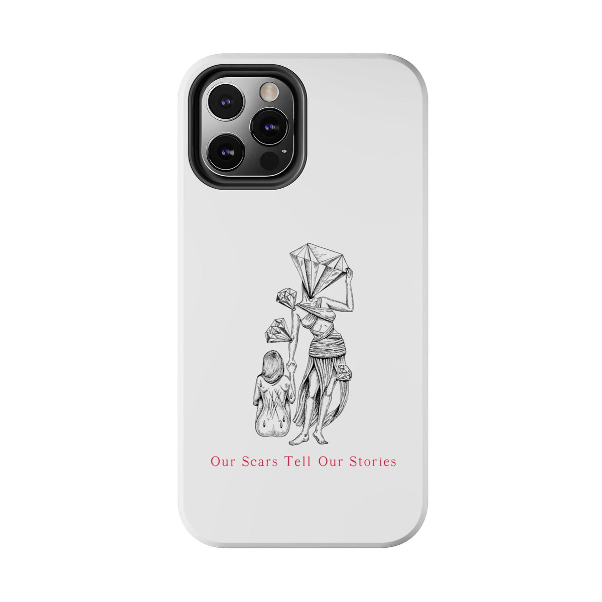 Diamond in the Rough( B&W) Sketch Tough Phone Cases