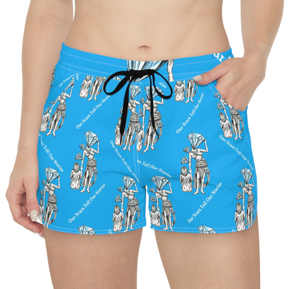 Diamond in the Rough-Blue Women's Casual Shorts