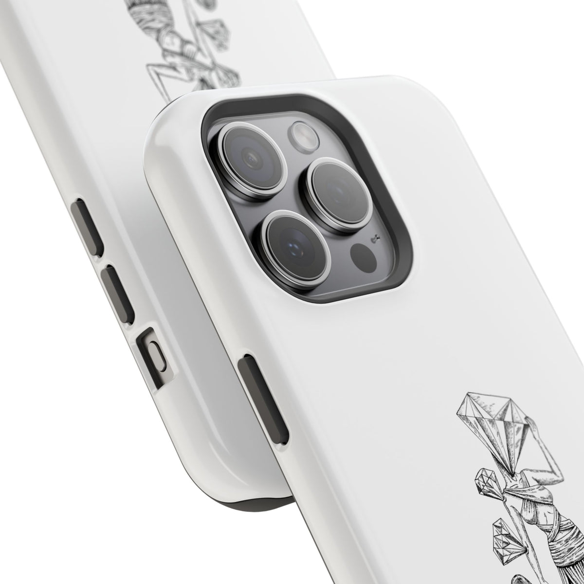 Diamond in the Rough (B&W) Impact-Resistant Cases