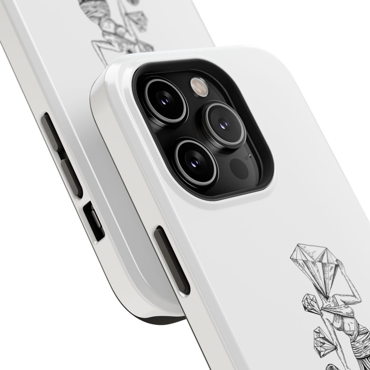 Diamond in the Rough (B&W) Impact-Resistant Cases