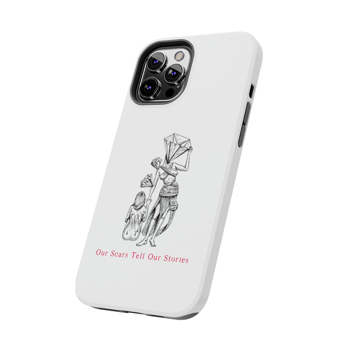 Diamond in the Rough( B&W) Sketch Tough Phone Cases