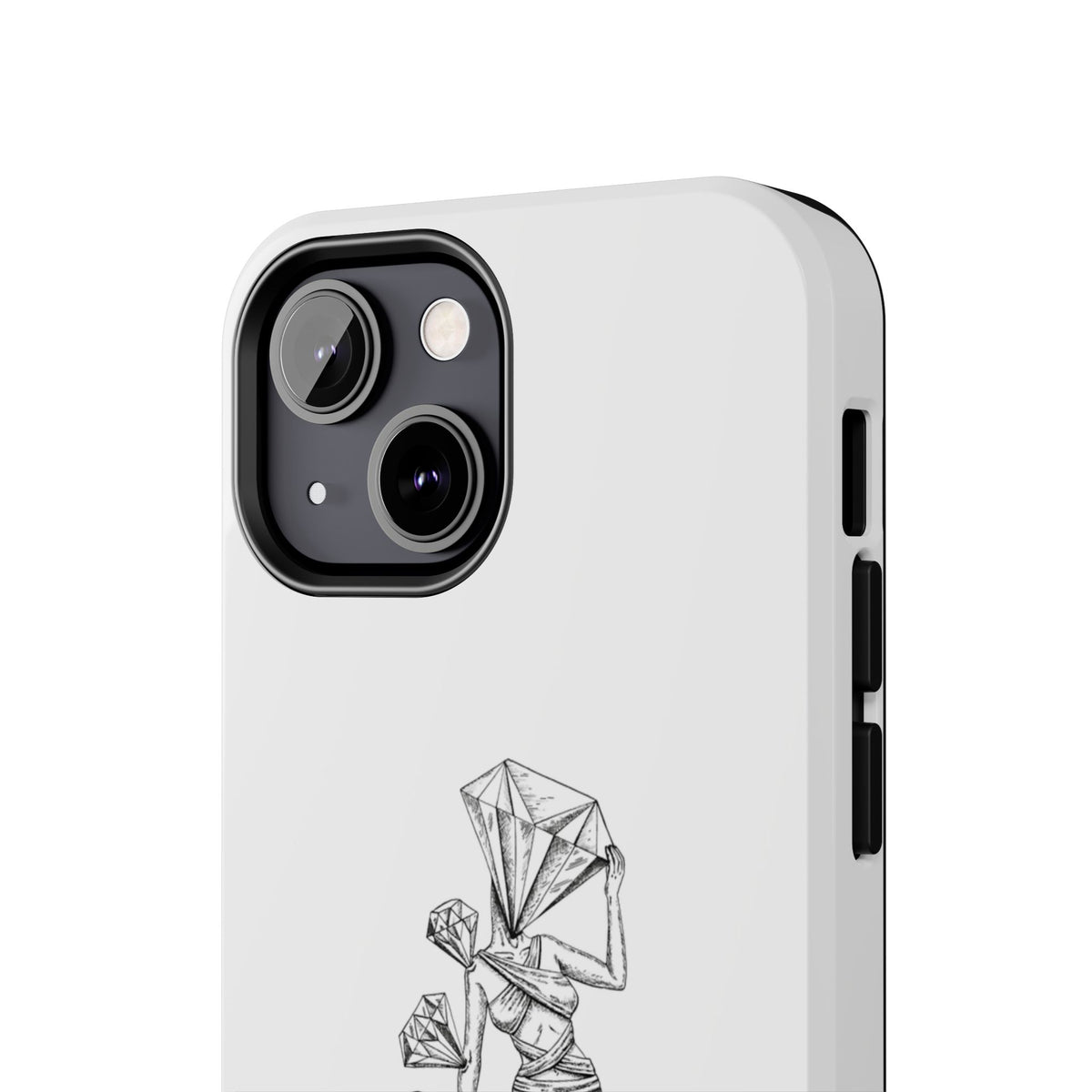 Diamond in the Rough( B&W) Sketch Tough Phone Cases