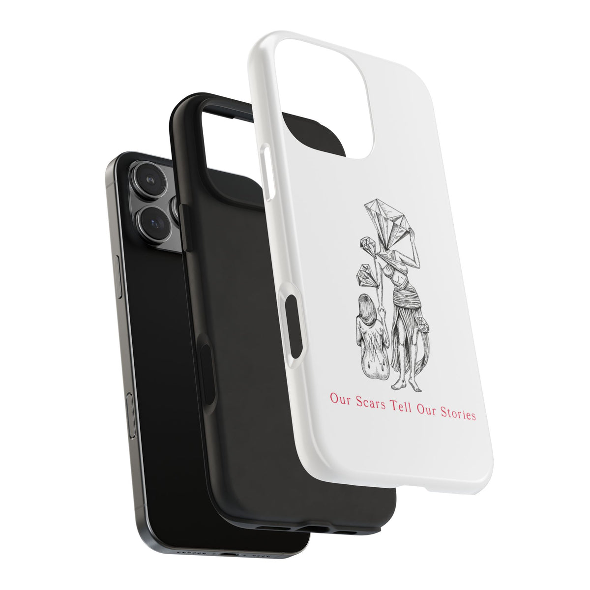 Diamond in the Rough( B&W) Sketch Tough Phone Cases