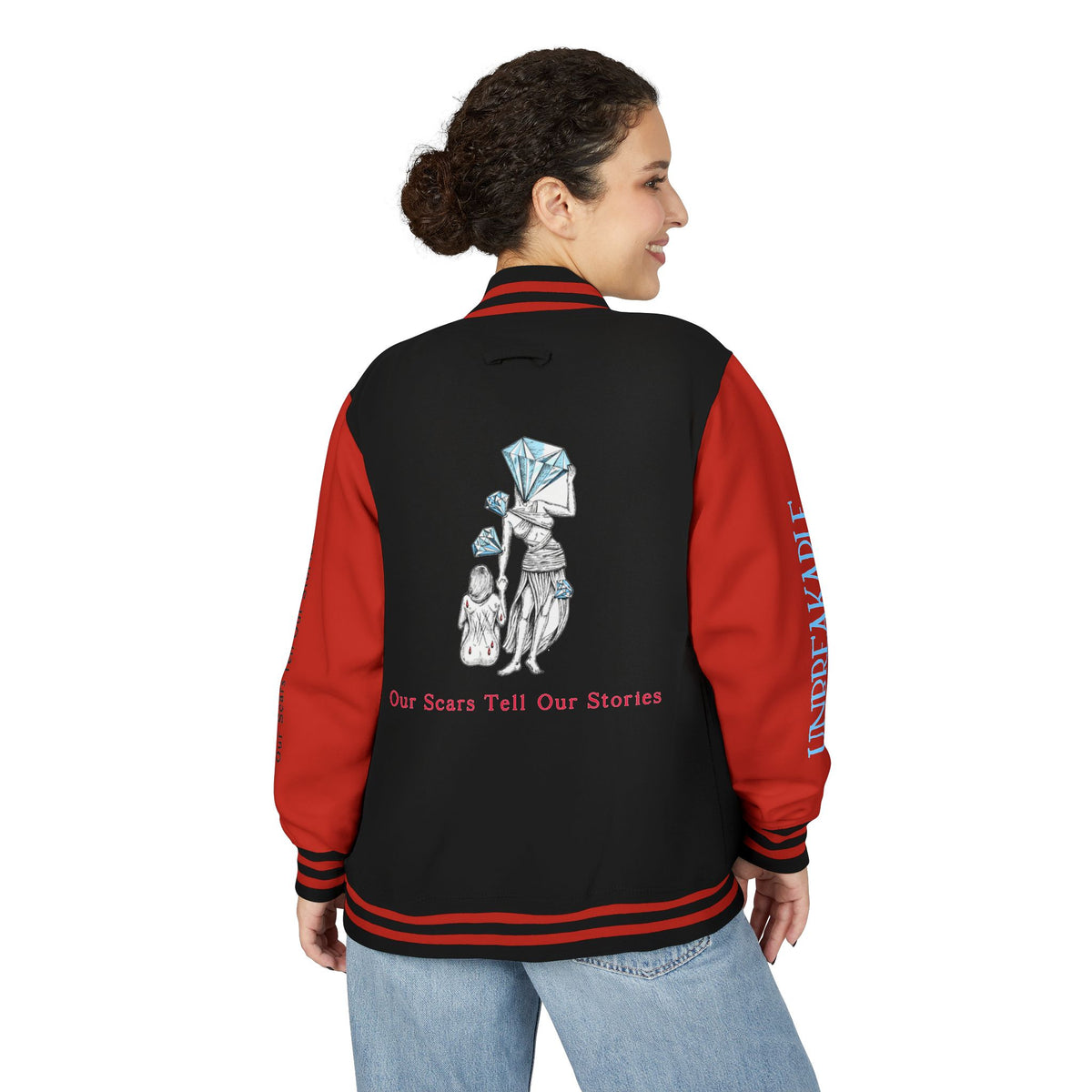 Diamond in the Rough-B&B Sketch Unisex Heavyweight Letterman Jacket