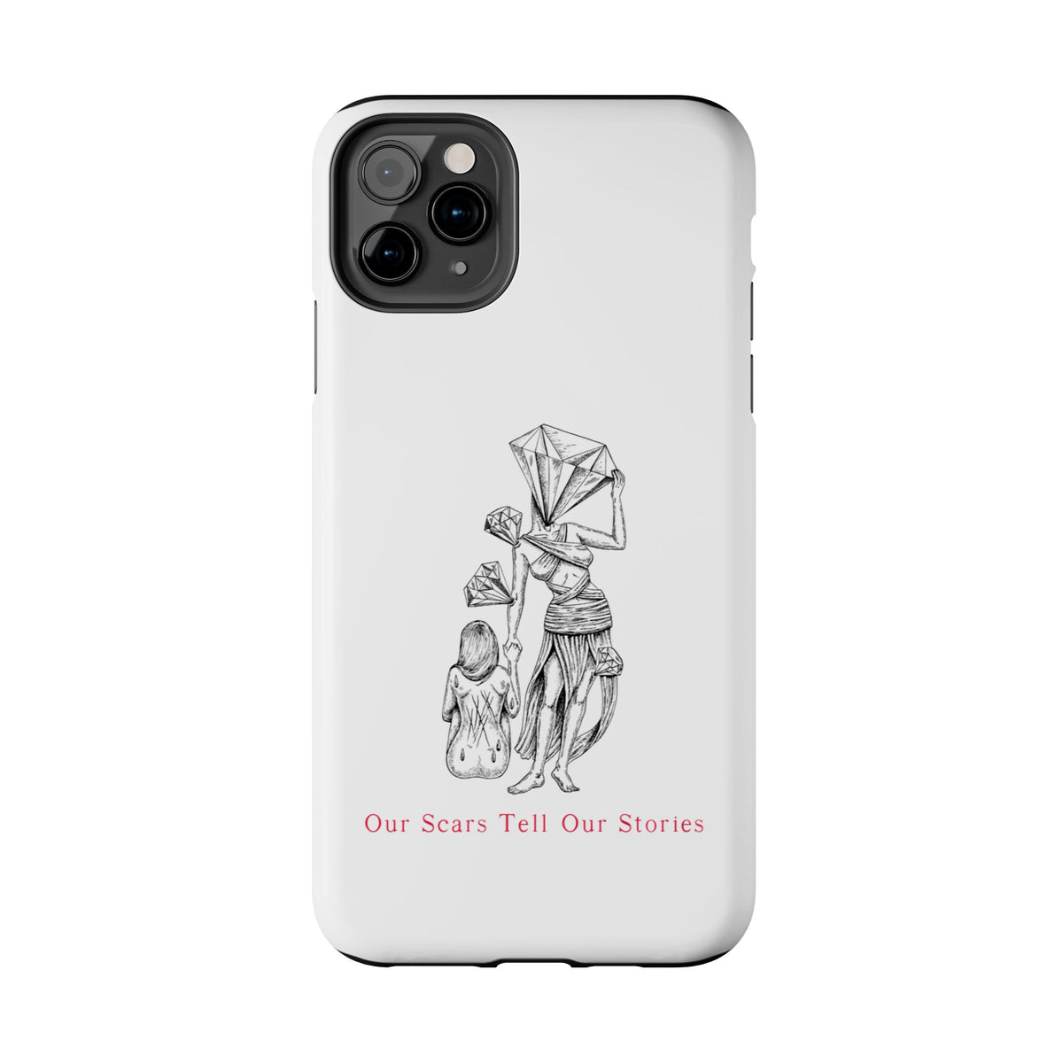 Diamond in the Rough( B&W) Sketch Tough Phone Cases
