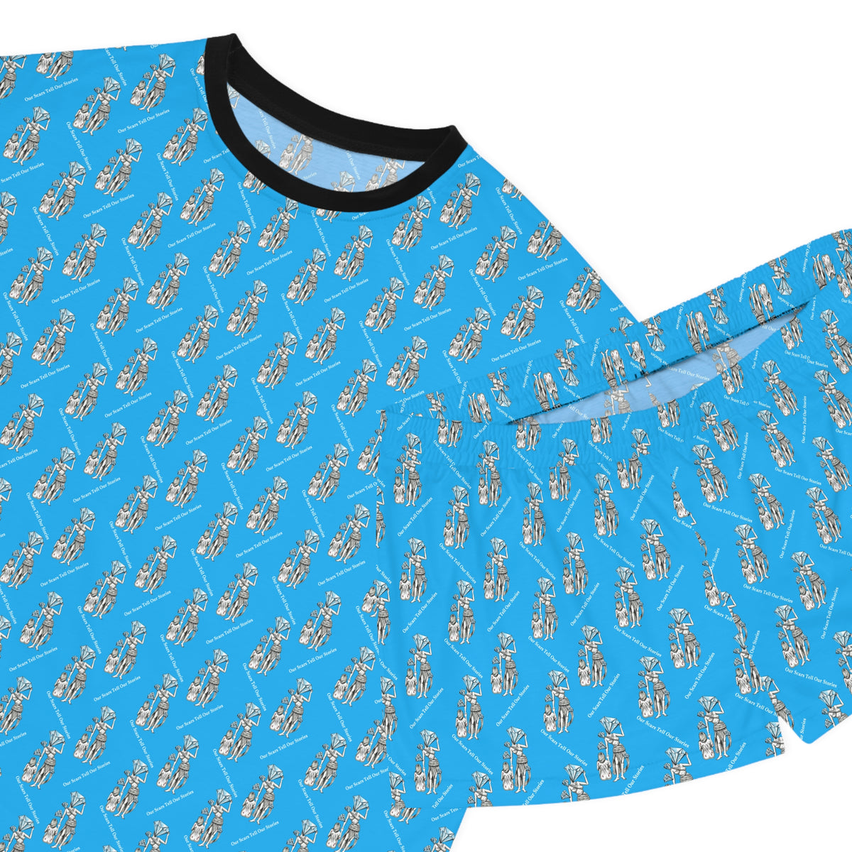 Diamond in the Rough-Blue Women's Pajama Short Set