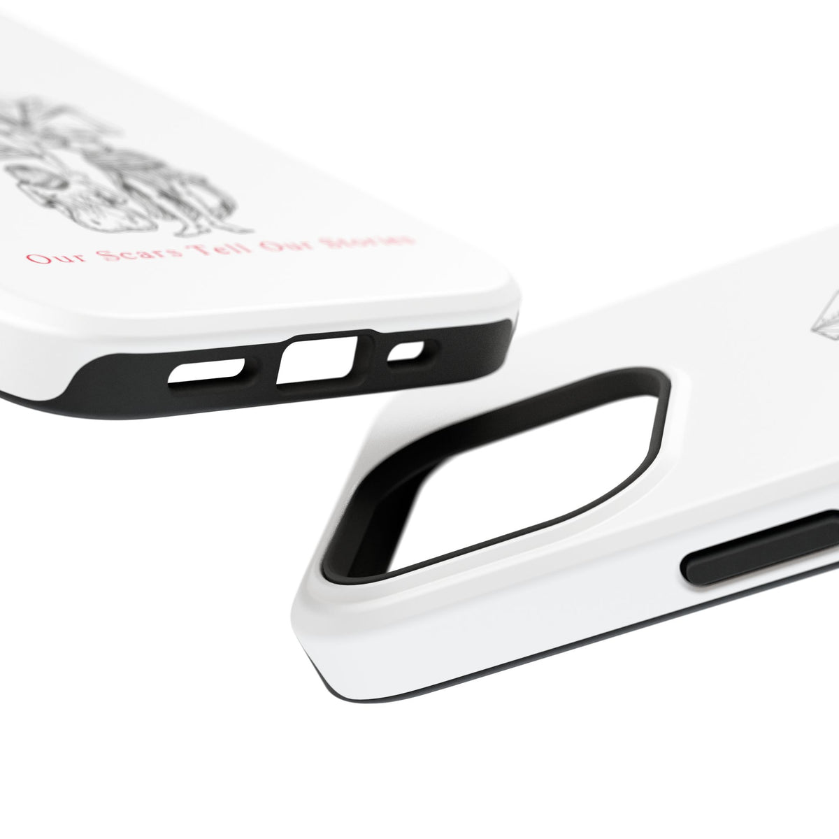 Diamond in the Rough (B&W) Impact-Resistant Cases