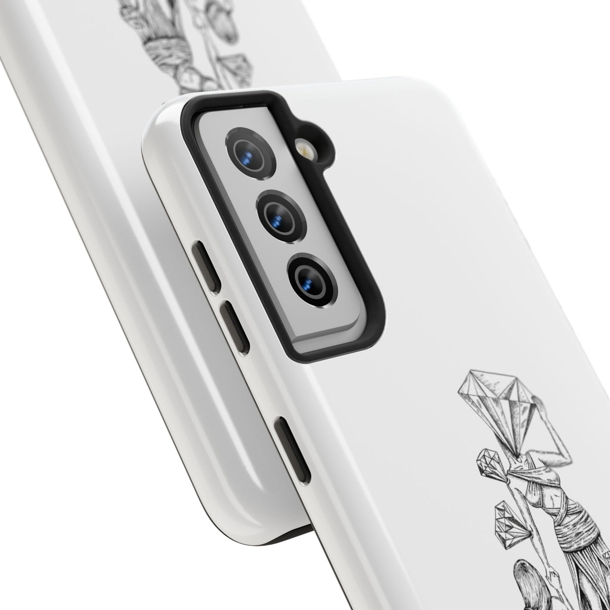 Diamond in the Rough( B&W) Sketch Tough Phone Cases