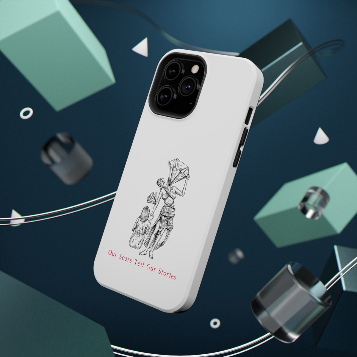 Diamond in the Rough (B&W) Impact-Resistant Cases
