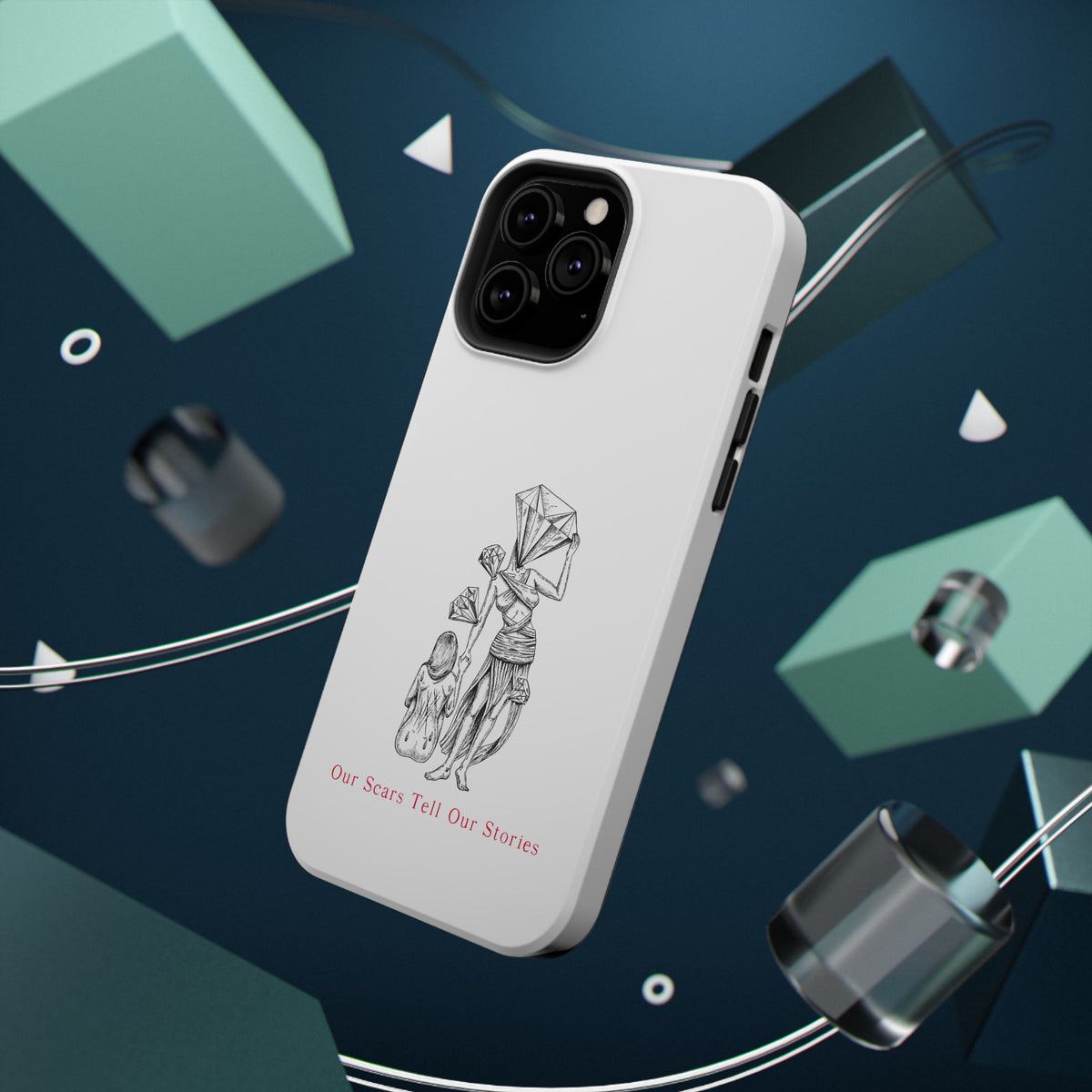 Diamond in the Rough (B&W) Impact-Resistant Cases