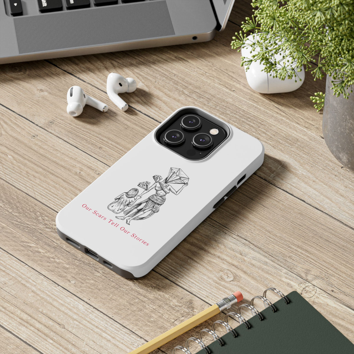 Diamond in the Rough( B&W) Sketch Tough Phone Cases
