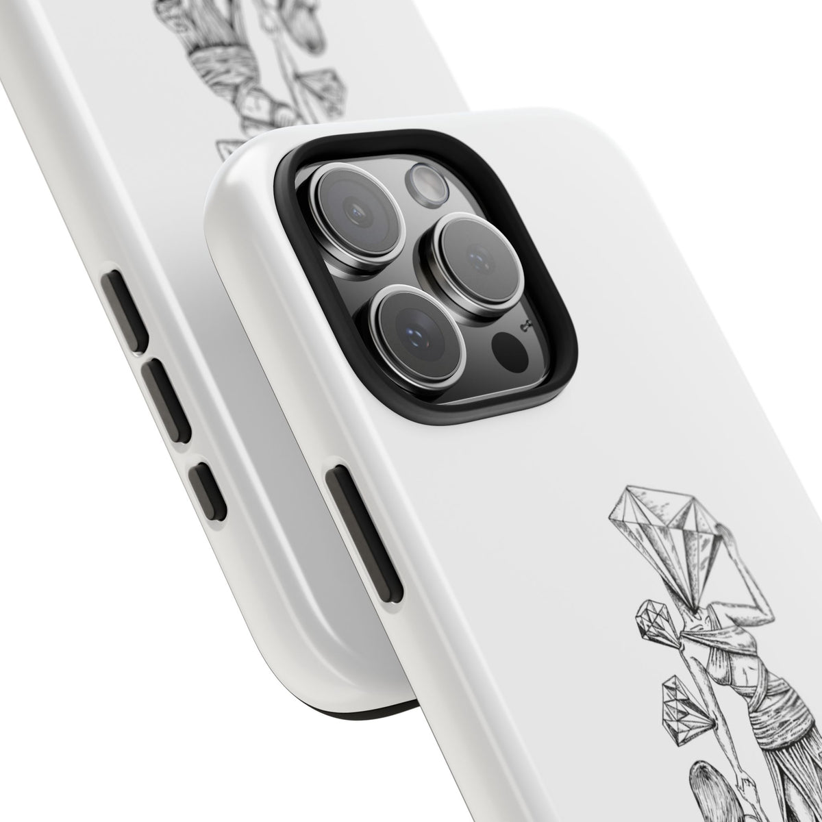 Diamond in the Rough( B&W) Sketch Tough Phone Cases