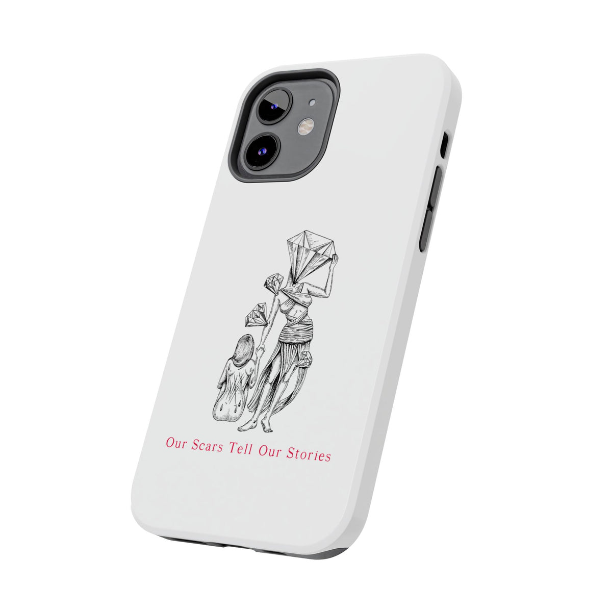 Diamond in the Rough( B&W) Sketch Tough Phone Cases