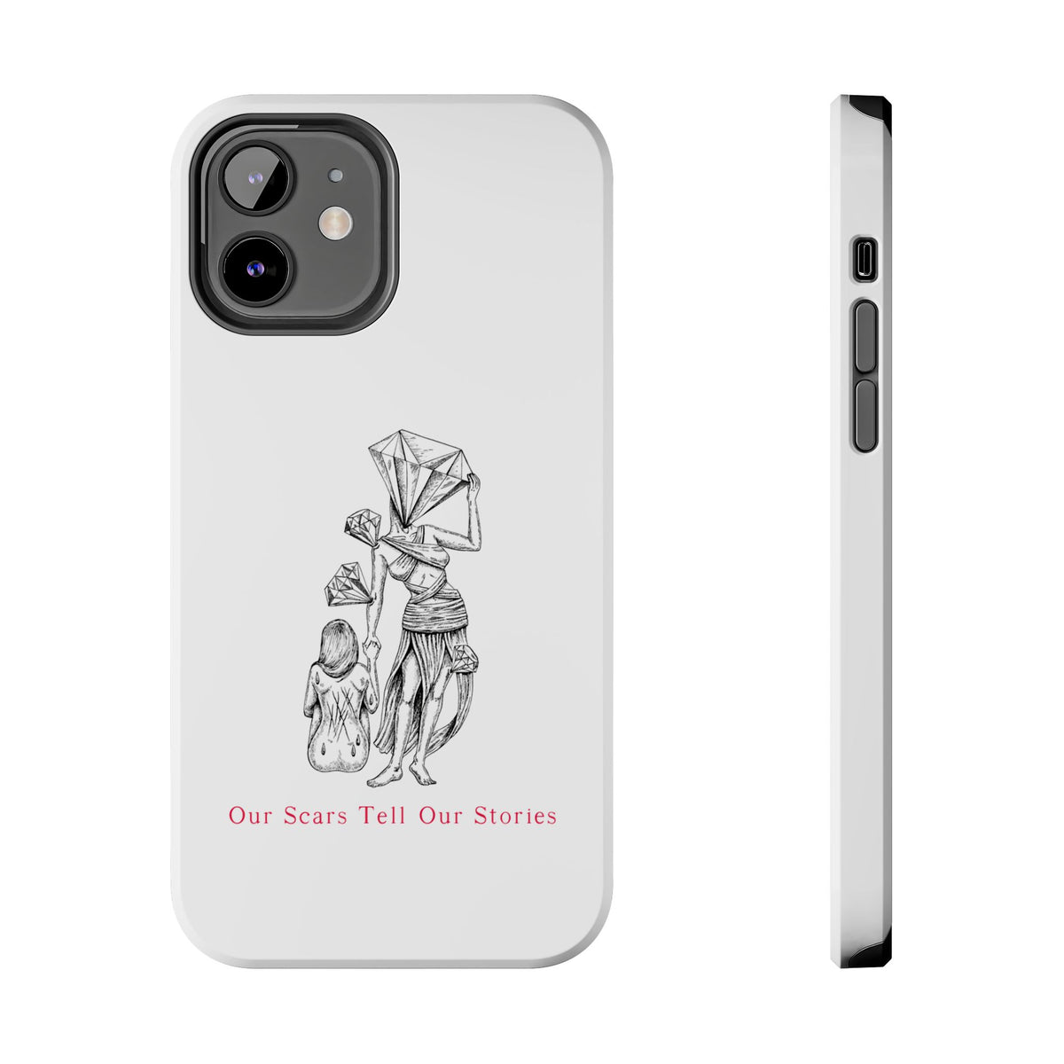 Diamond in the Rough( B&W) Sketch Tough Phone Cases