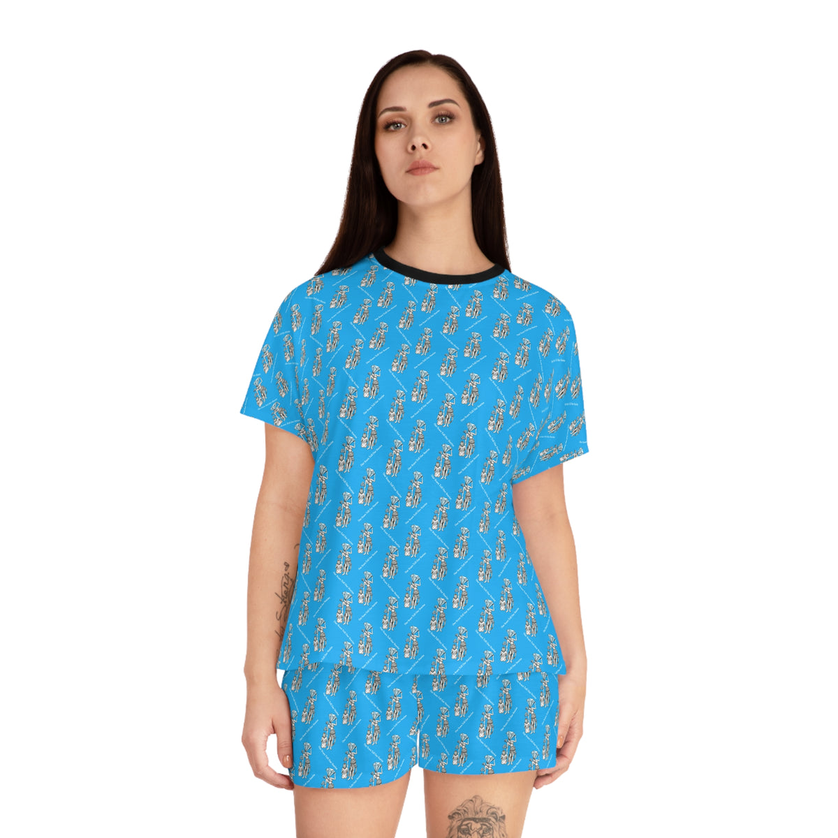 Diamond in the Rough-Blue Women's Pajama Short Set