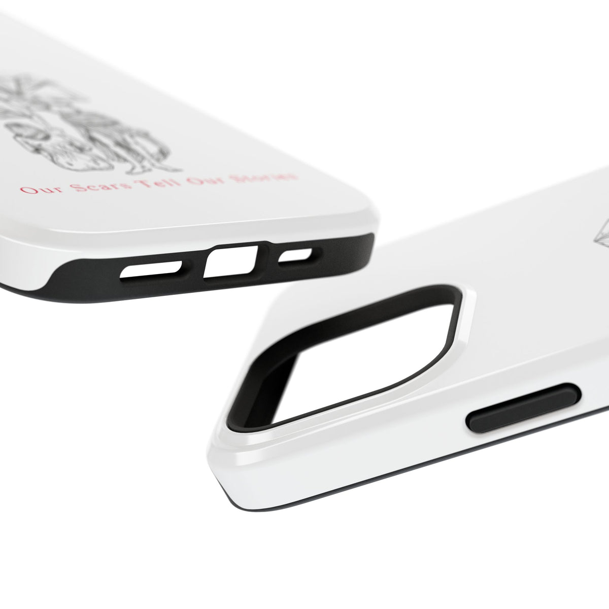 Diamond in the Rough (B&W) Impact-Resistant Cases