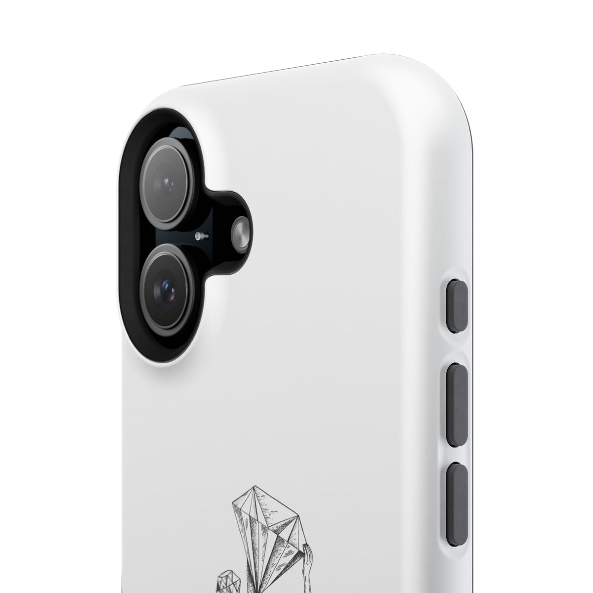 Diamond in the Rough (B&W) Impact-Resistant Cases