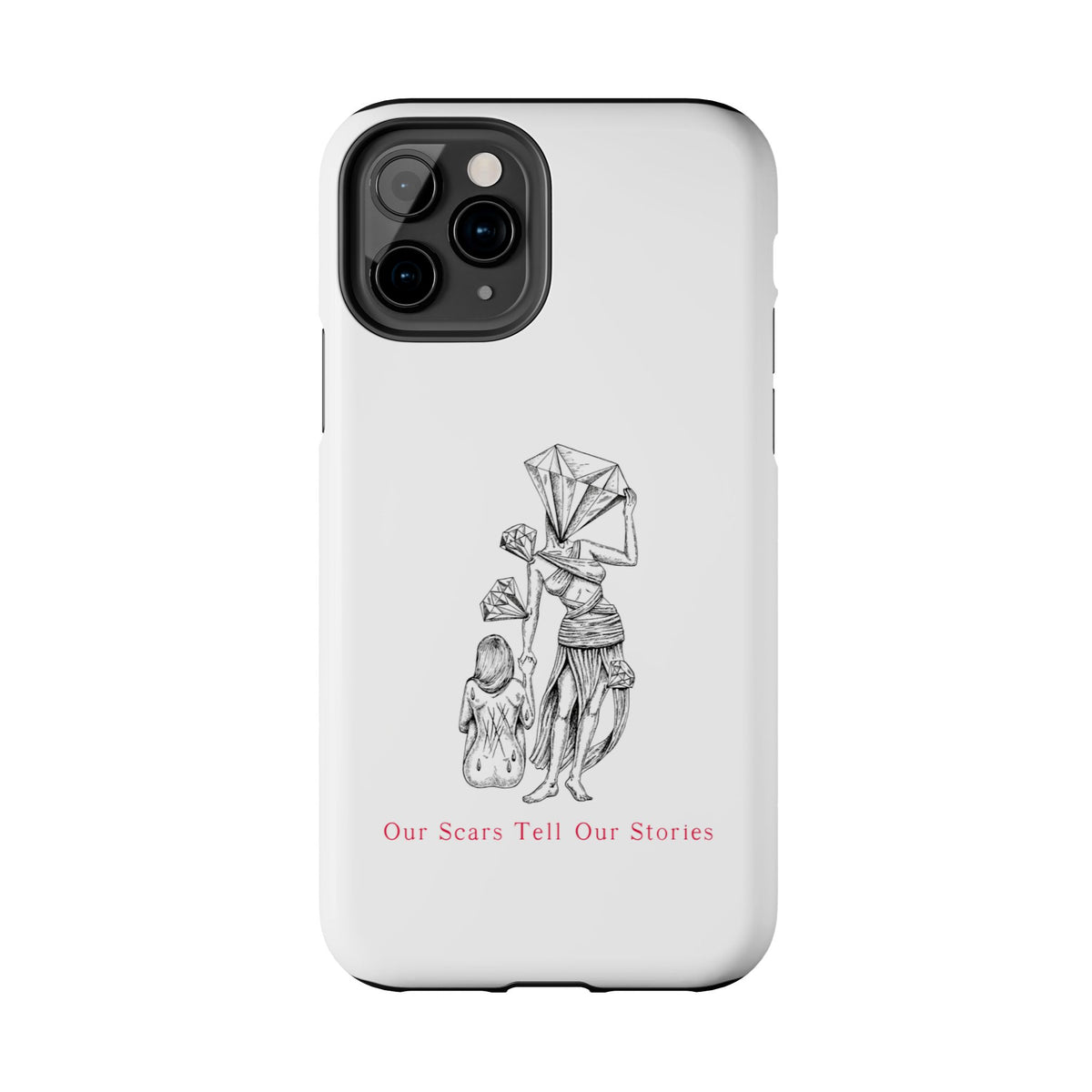 Diamond in the Rough( B&W) Sketch Tough Phone Cases