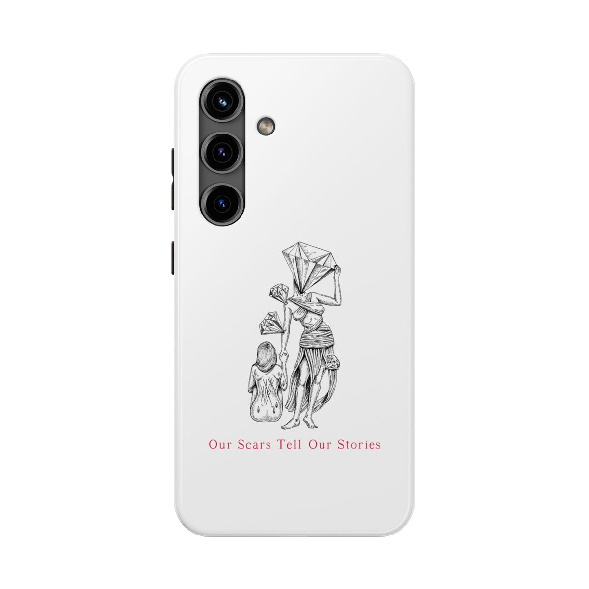 Diamond in the Rough( B&W) Sketch Tough Phone Cases