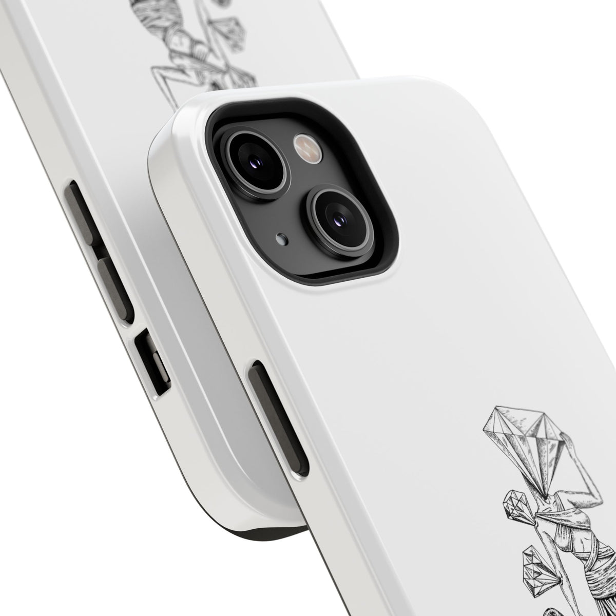 Diamond in the Rough (B&W) Impact-Resistant Cases