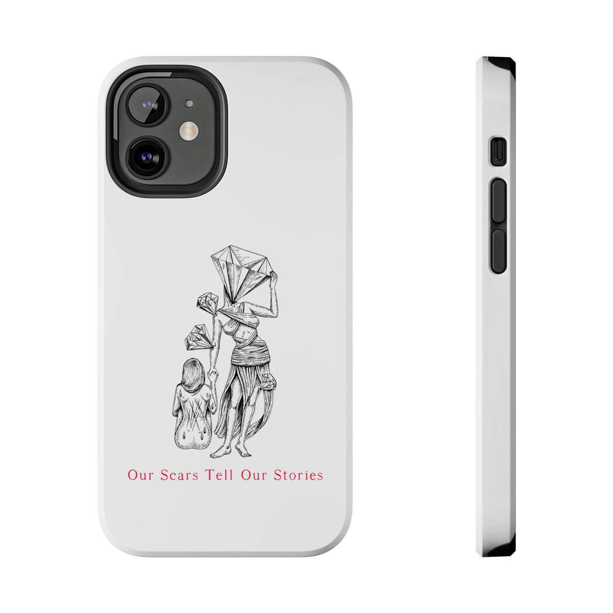 Diamond in the Rough( B&W) Sketch Tough Phone Cases