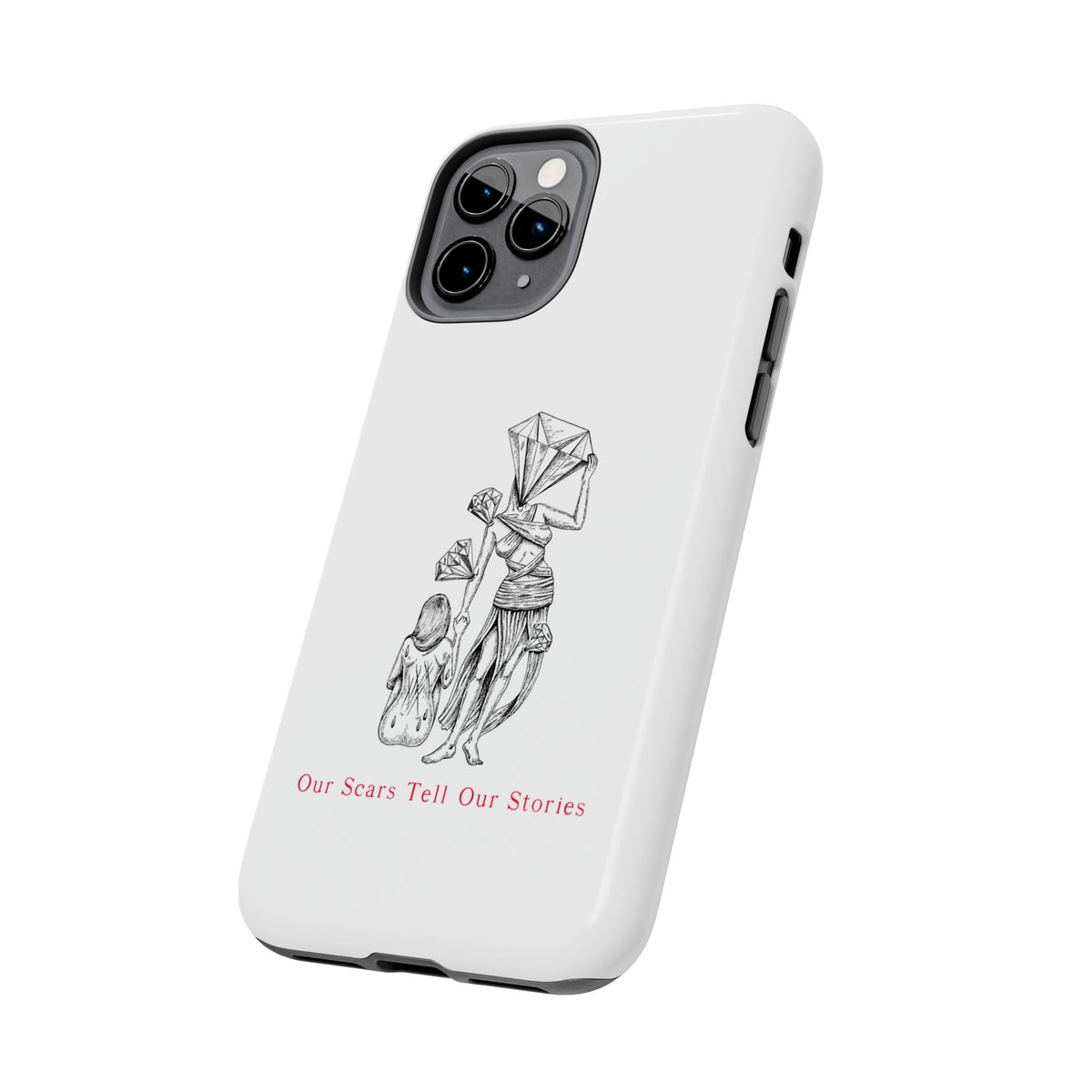 Diamond in the Rough( B&W) Sketch Tough Phone Cases