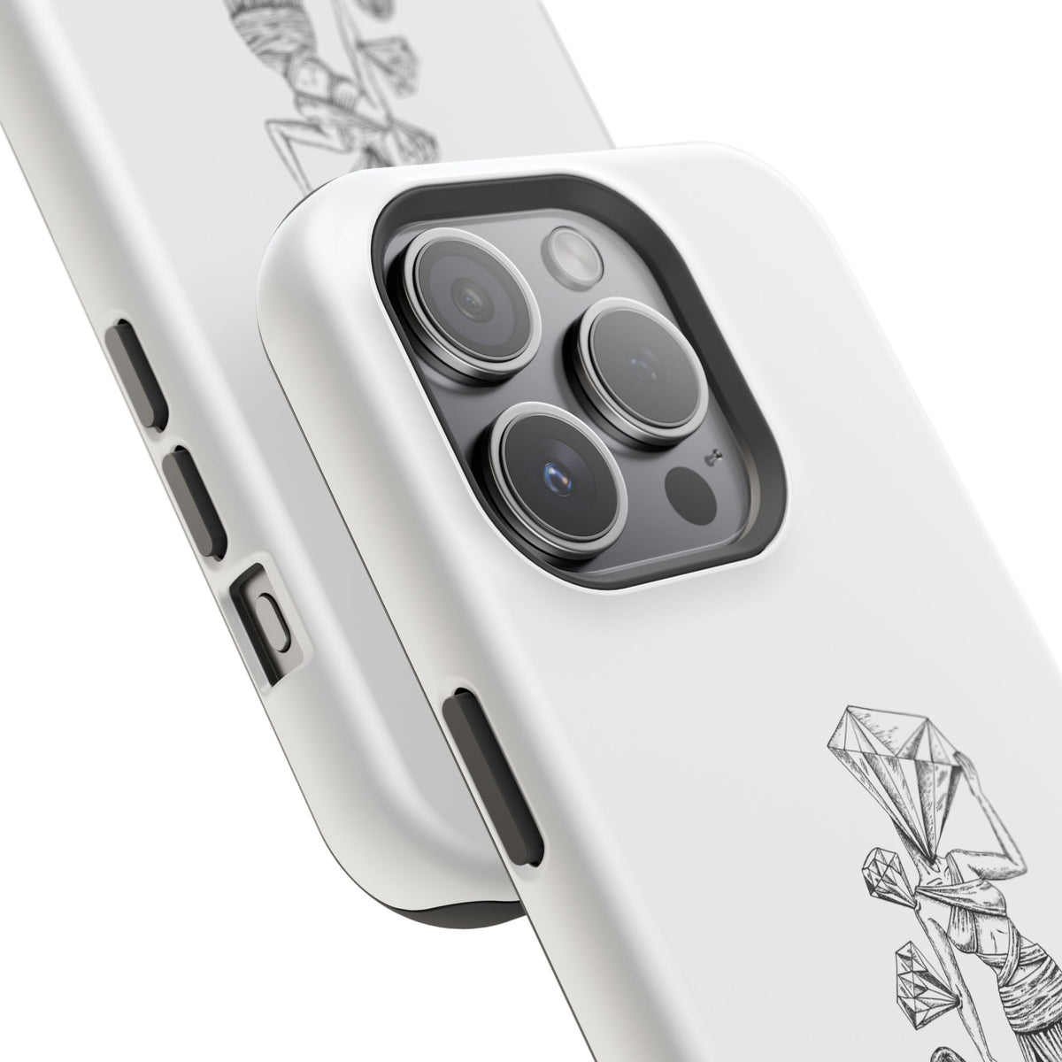 Diamond in the Rough (B&W) Impact-Resistant Cases