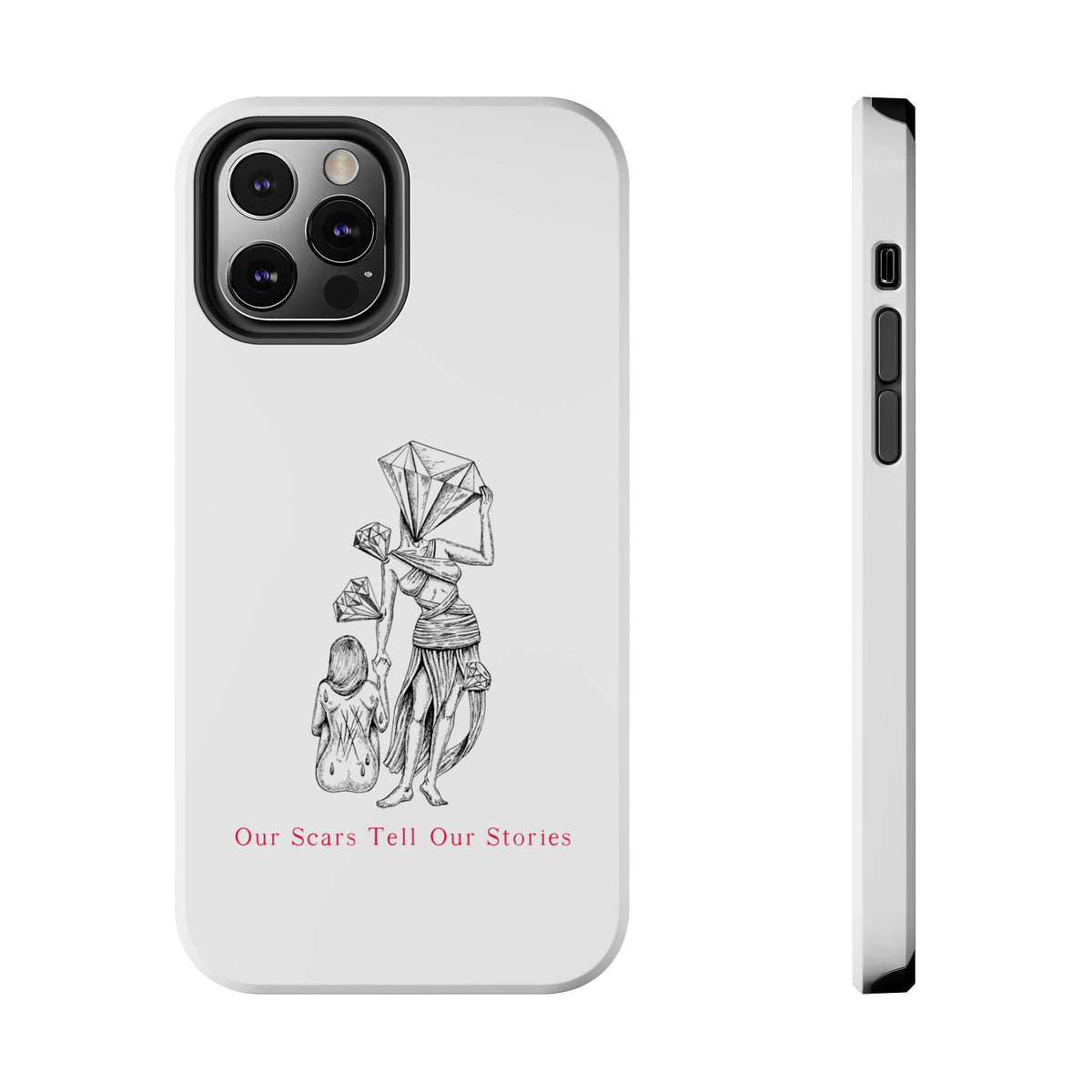 Diamond in the Rough( B&W) Sketch Tough Phone Cases