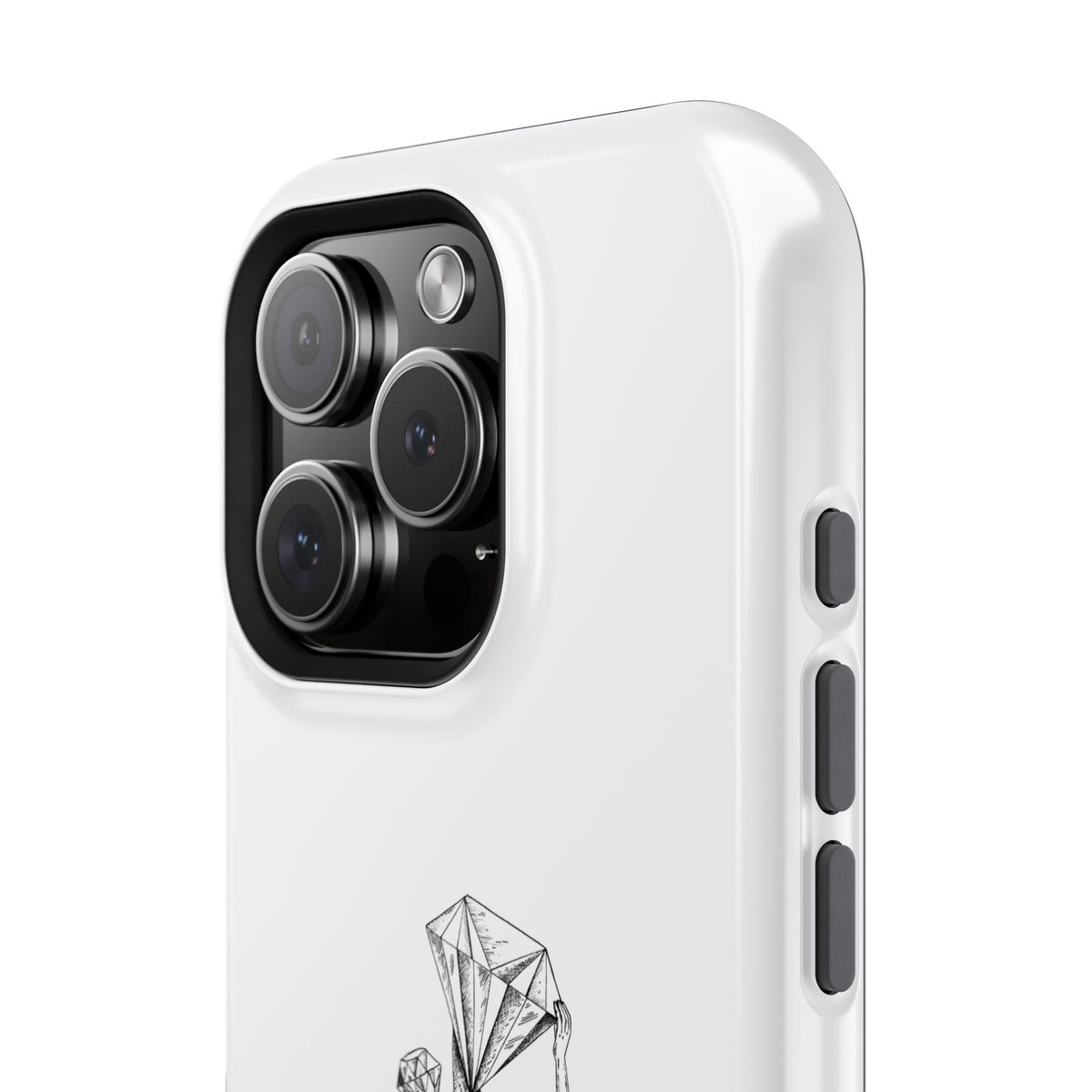 Diamond in the Rough (B&W) Impact-Resistant Cases