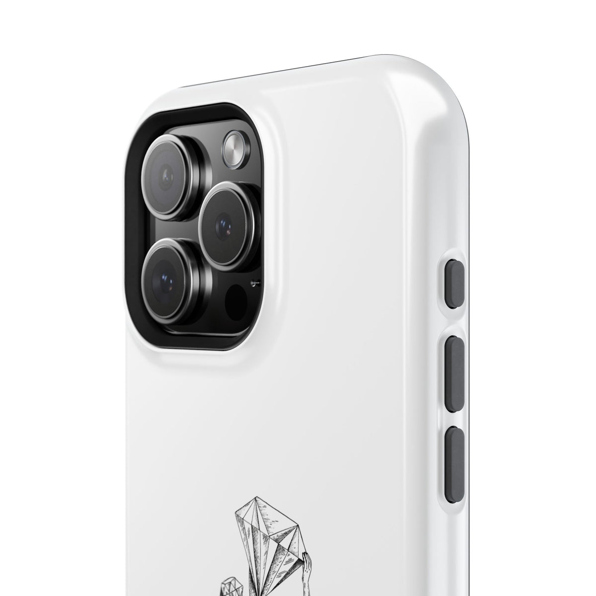Diamond in the Rough (B&W) Impact-Resistant Cases
