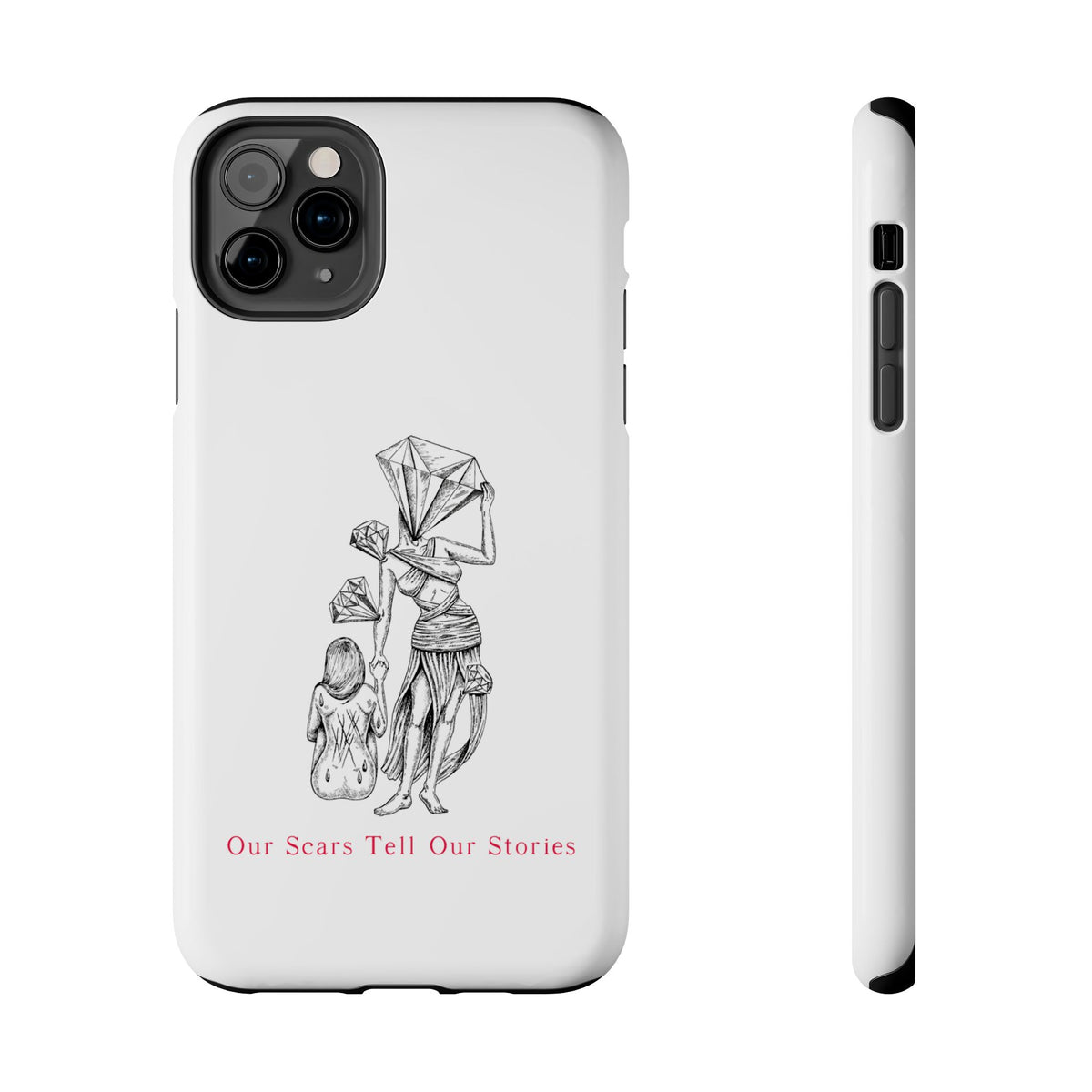 Diamond in the Rough( B&W) Sketch Tough Phone Cases