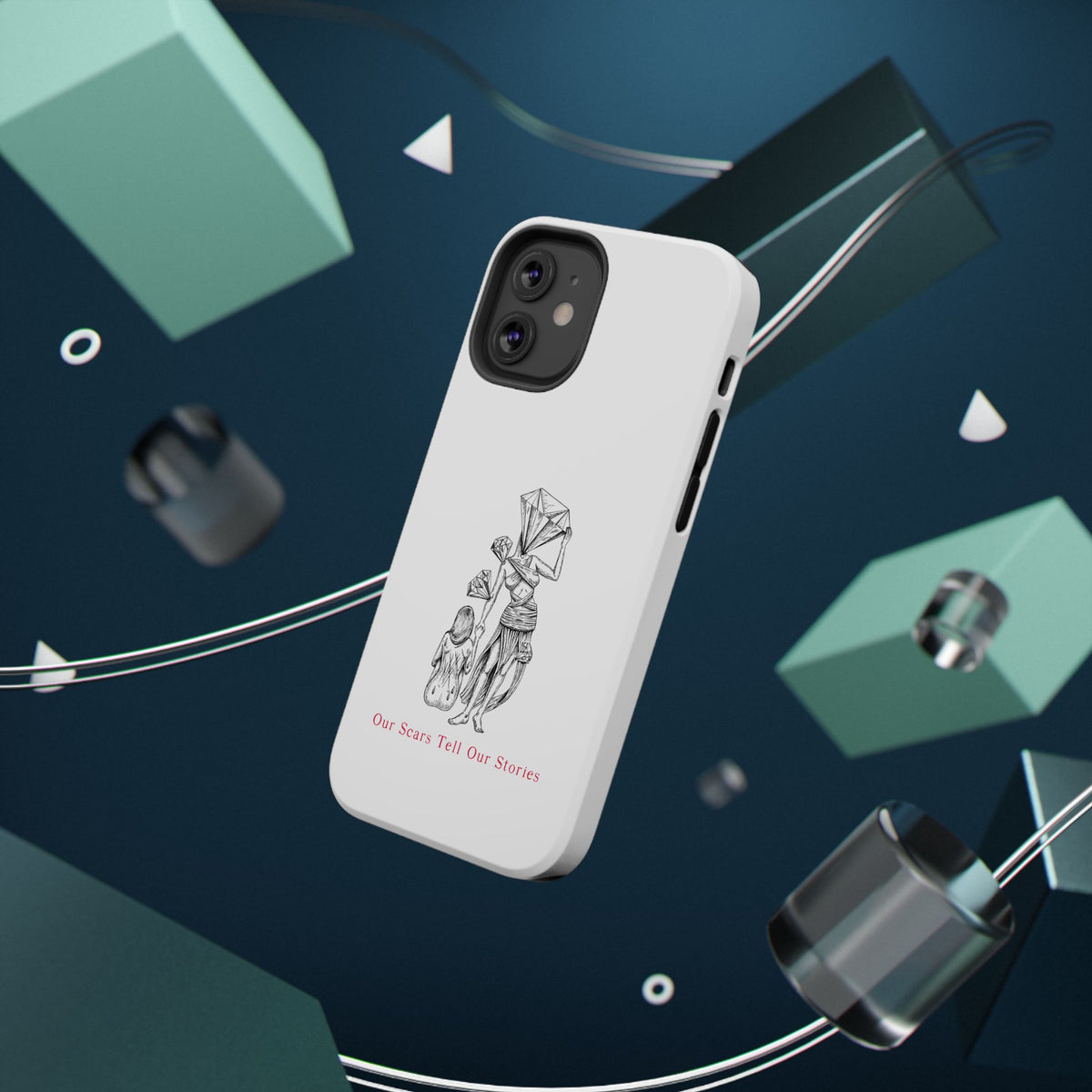 Diamond in the Rough (B&W) Impact-Resistant Cases