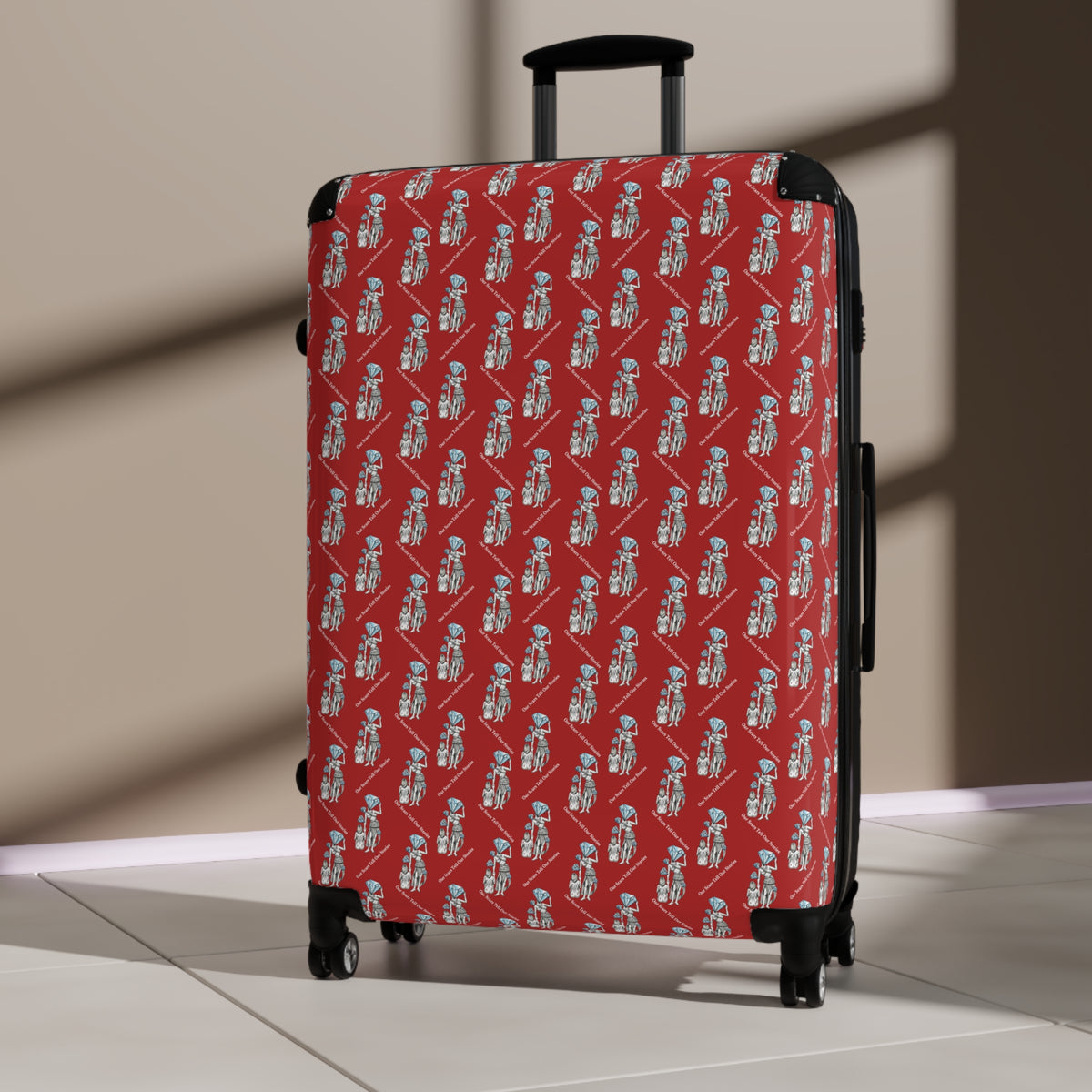 Diamond in the Rough- Red Sketch Suitcase's