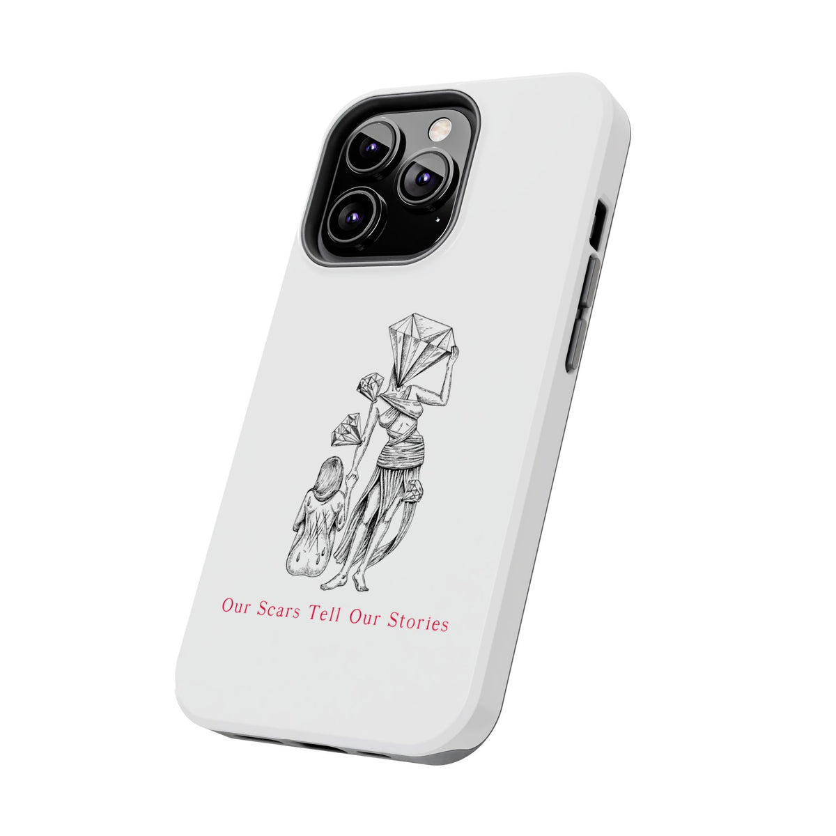 Diamond in the Rough( B&W) Sketch Tough Phone Cases