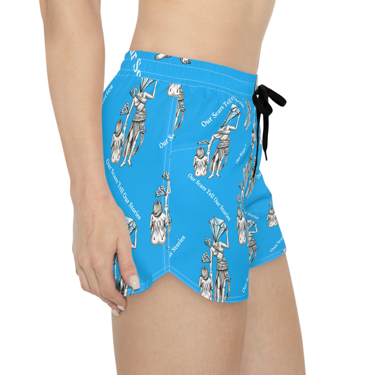Diamond in the Rough-Blue Women's Casual Shorts
